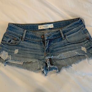 A&F low rise denim shorts